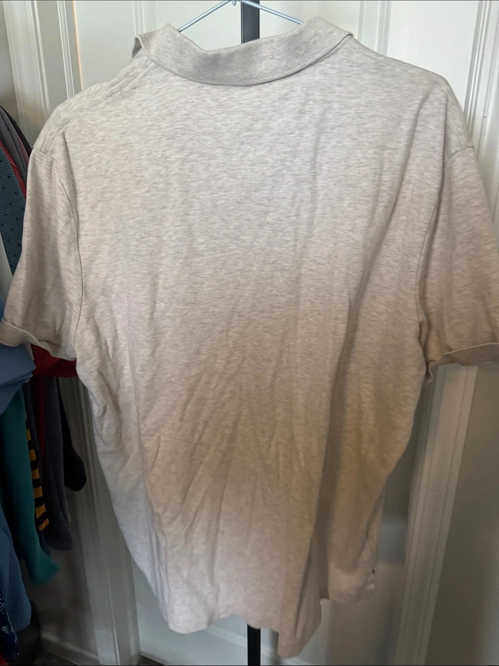 Polo by Ralph Lauren Heather Light Gray Polo with Navy Pony